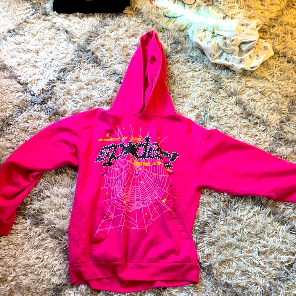 I’m selling a Hot Pink Spider Clothing Hoodie Size:Large